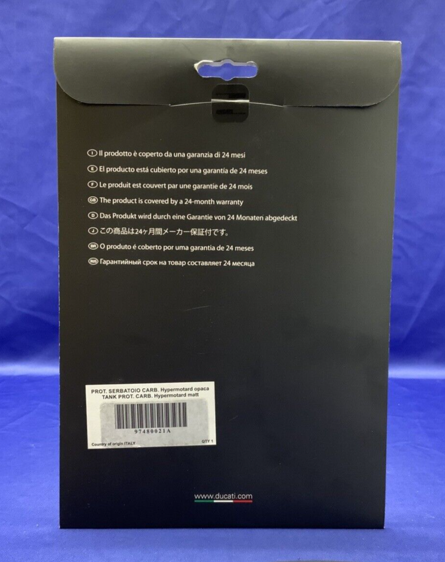 Ducati Performance Carbon Fuel Tank Guard Hypermotard 821 2013-15 OEM 97480021A