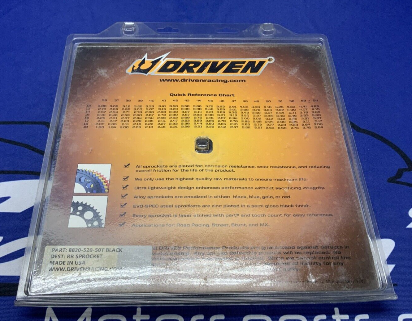 Driven Racing Rear Sprocket (Black) 520-50T Daytona 675 2006-2015 8820-520-50T