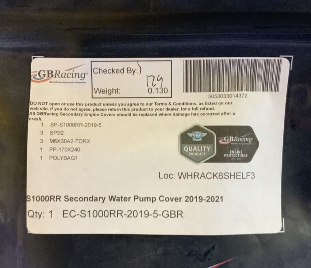 GB Racing Secondary Thermostat Cover S1000RR 2019-2025 EC-S1000RR-2019-5-GBR