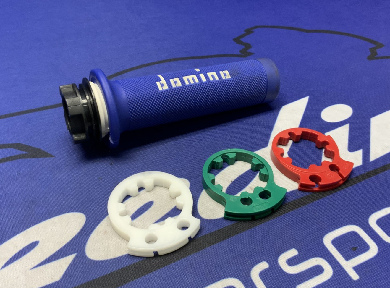 Domino XM2 Throttle Tube W/ Grip (Blue)