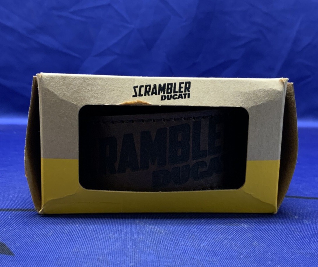 Ducati Scrambler Logo Leather Belt (Brown) 100 cm OEM 987691895
