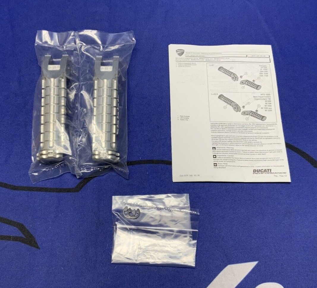 Ducati Foot Rest Pegs Left & Right Multistrada 2010-2014 OEM 96280121A