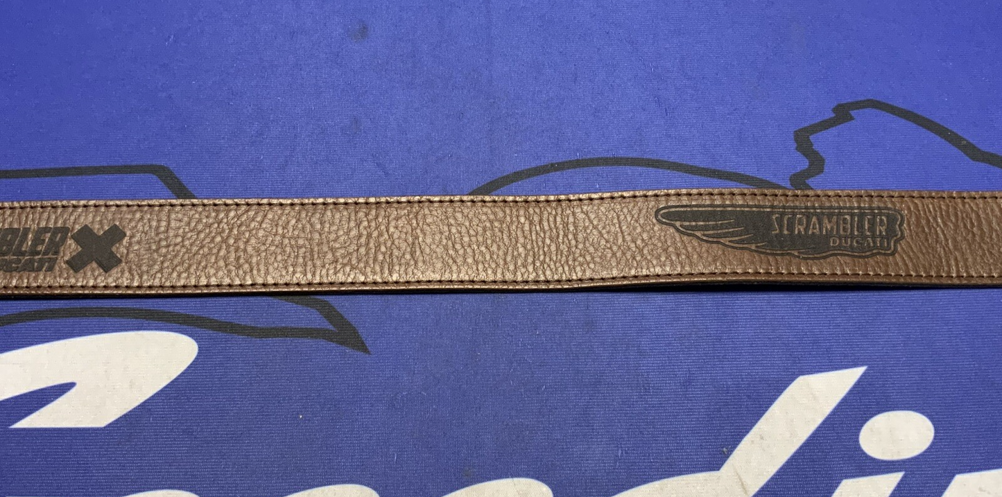 Ducati Scrambler Logo Leather Belt (Brown) 110 cm OEM 987691899