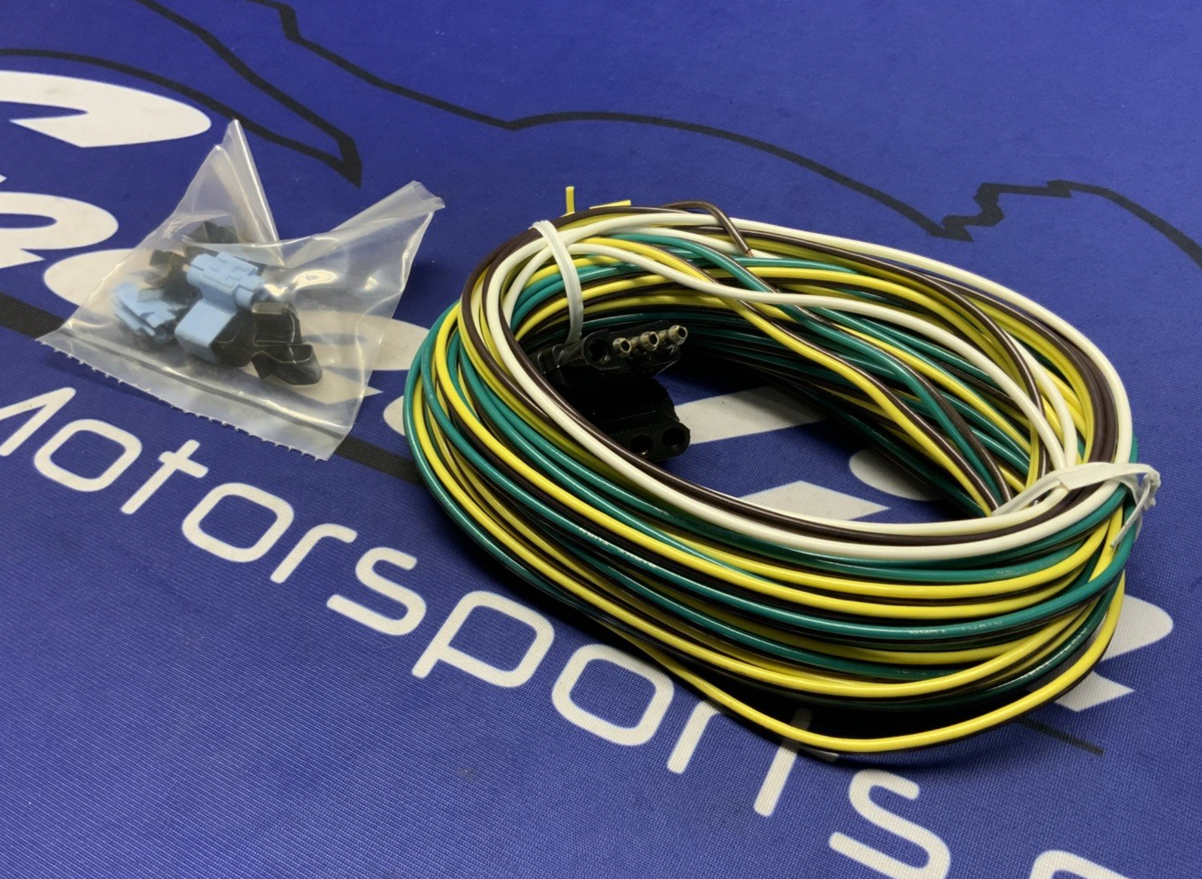 Wesbar Wiring Connector, 4-Way Flat Trailer End, 25ft. Length Wire 707103