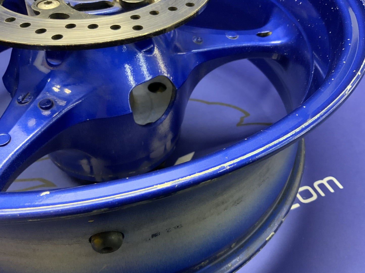 Suzuki Rear Wheel W/ Brake Rotor (Blue) GSXR 600/750 2006-07 OEM 64111-01H00-YLY
