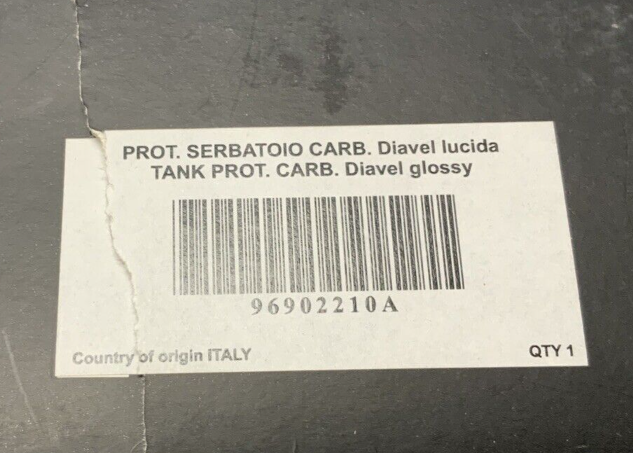 Ducati Performance Carbon Tank Guard Monster 696 2009-2013 OEM 96902210A
