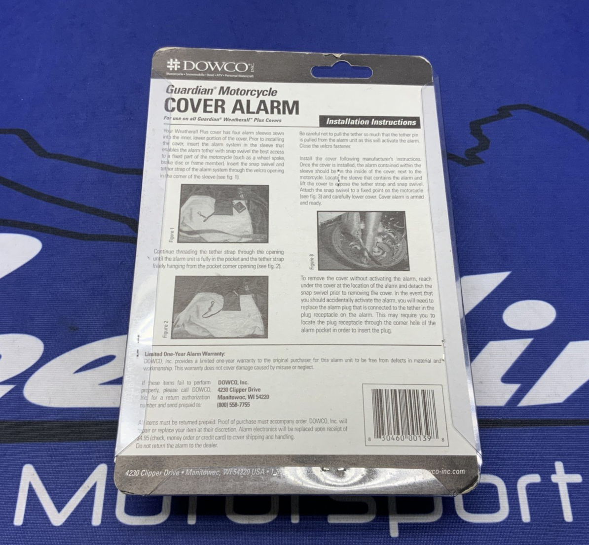 Dowco Guardian Motorcycle Cover Security Alarm system 26038-00