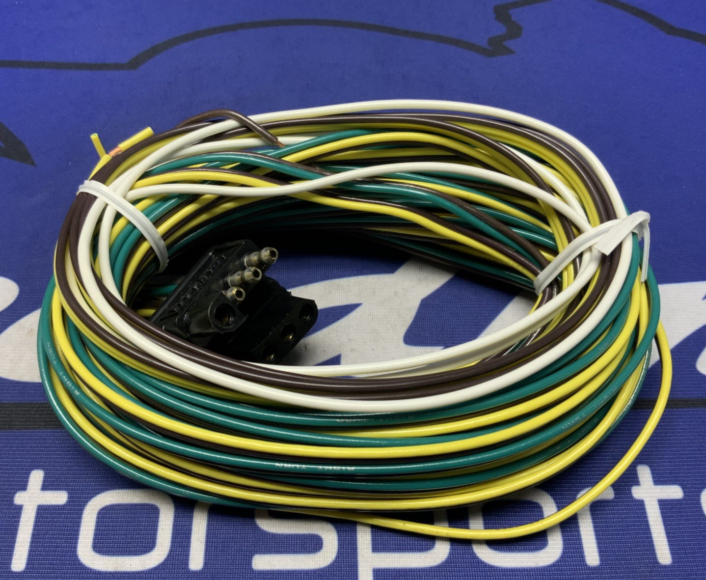 Wesbar Wiring Connector, 4-Way Flat Trailer End, 25ft. Length Wire 707103