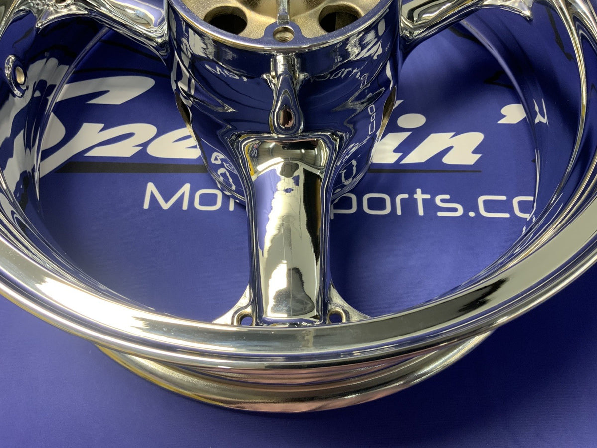Kawasaki Front & Rear Wheel (Chrome) ZX-6R/636 2003-2004 OEM 41073-0112-R2