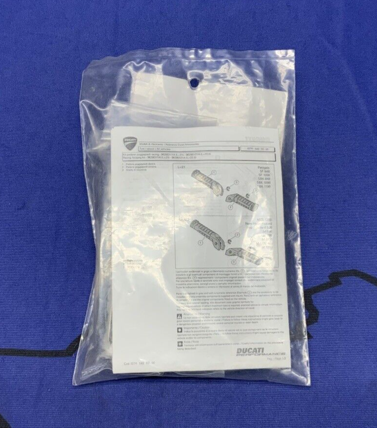 Ducati Foot Rest Pegs Left & Right Multistrada 2010-2014 OEM 96280121A