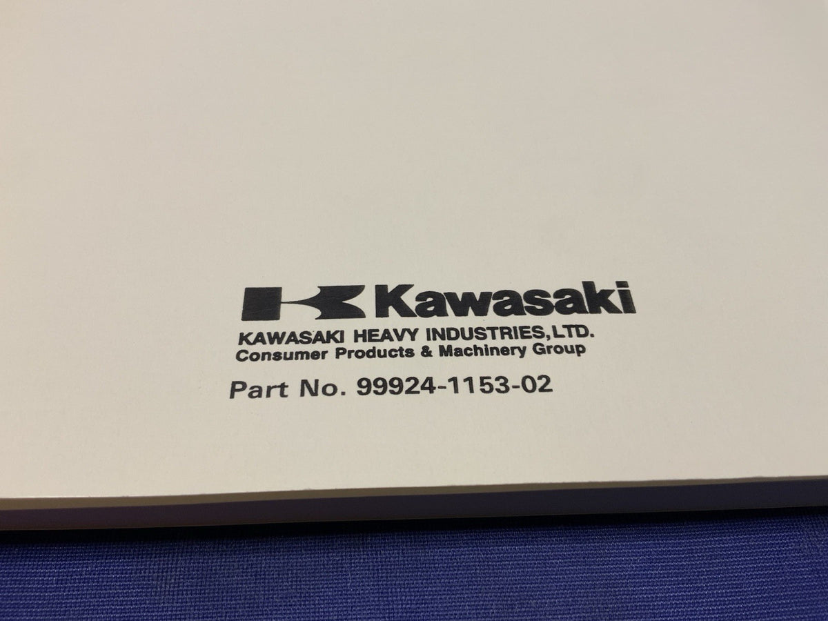 Kawasaki KX125/250 Service Manual 1992-1993 OEM 99924-1153-02