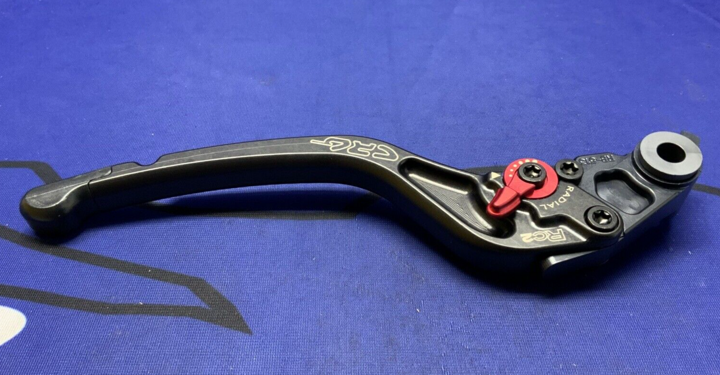 CRG RC2 Brake Lever Standard Black & Red Hypermotard 2007-2008 2RB-513-T-B