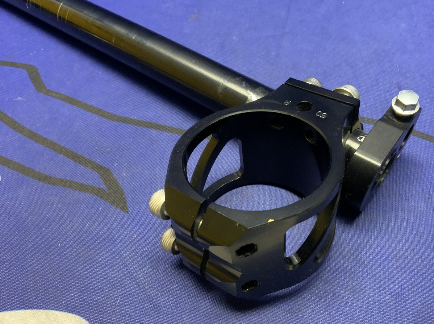 Driven Racing 50mm Clip-Ons W/ Suzuki Clutch Lever DCLO-48/50-BK