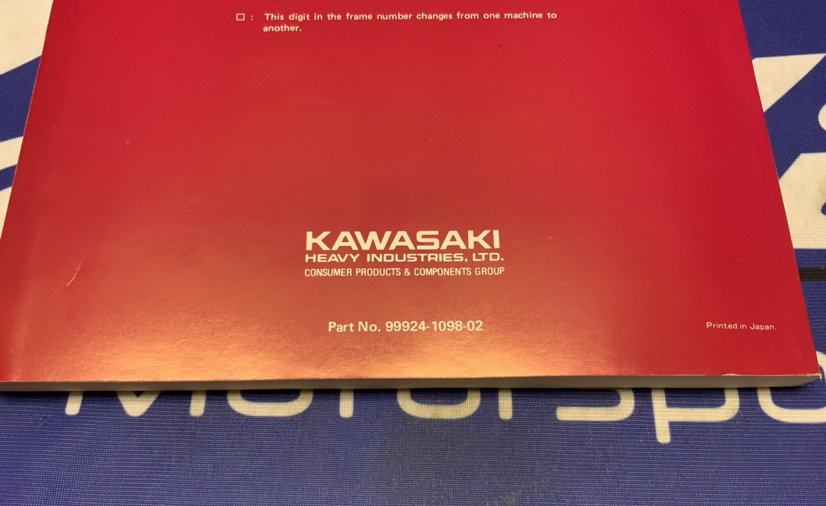 Kawasaki Ninja ZX-10 Service Manual 1988-1990 OEM 99924-1098-02