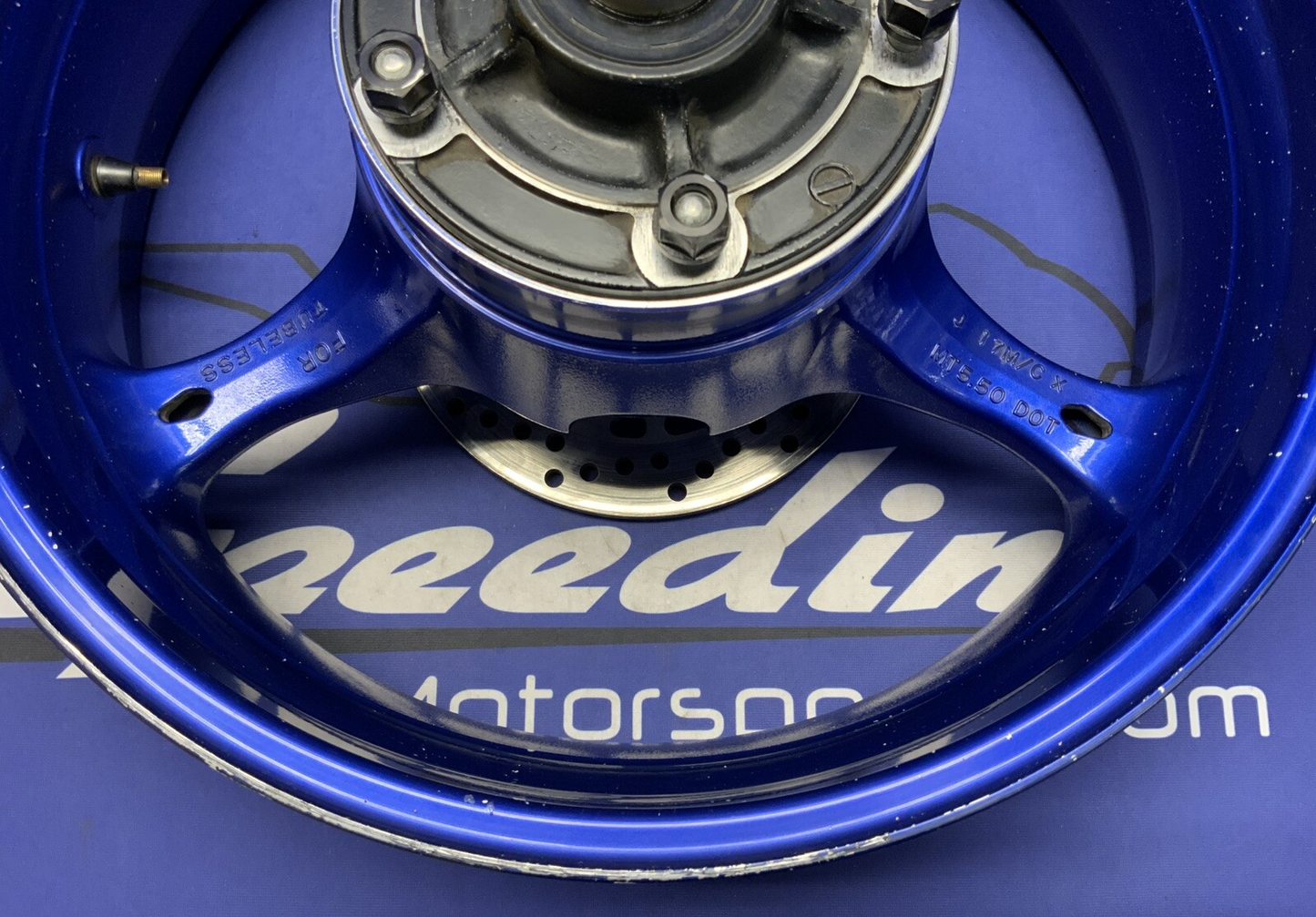 Suzuki Rear Wheel W/ Brake Rotor (Blue) GSXR 600/750 2006-07 OEM 64111-01H00-YLY