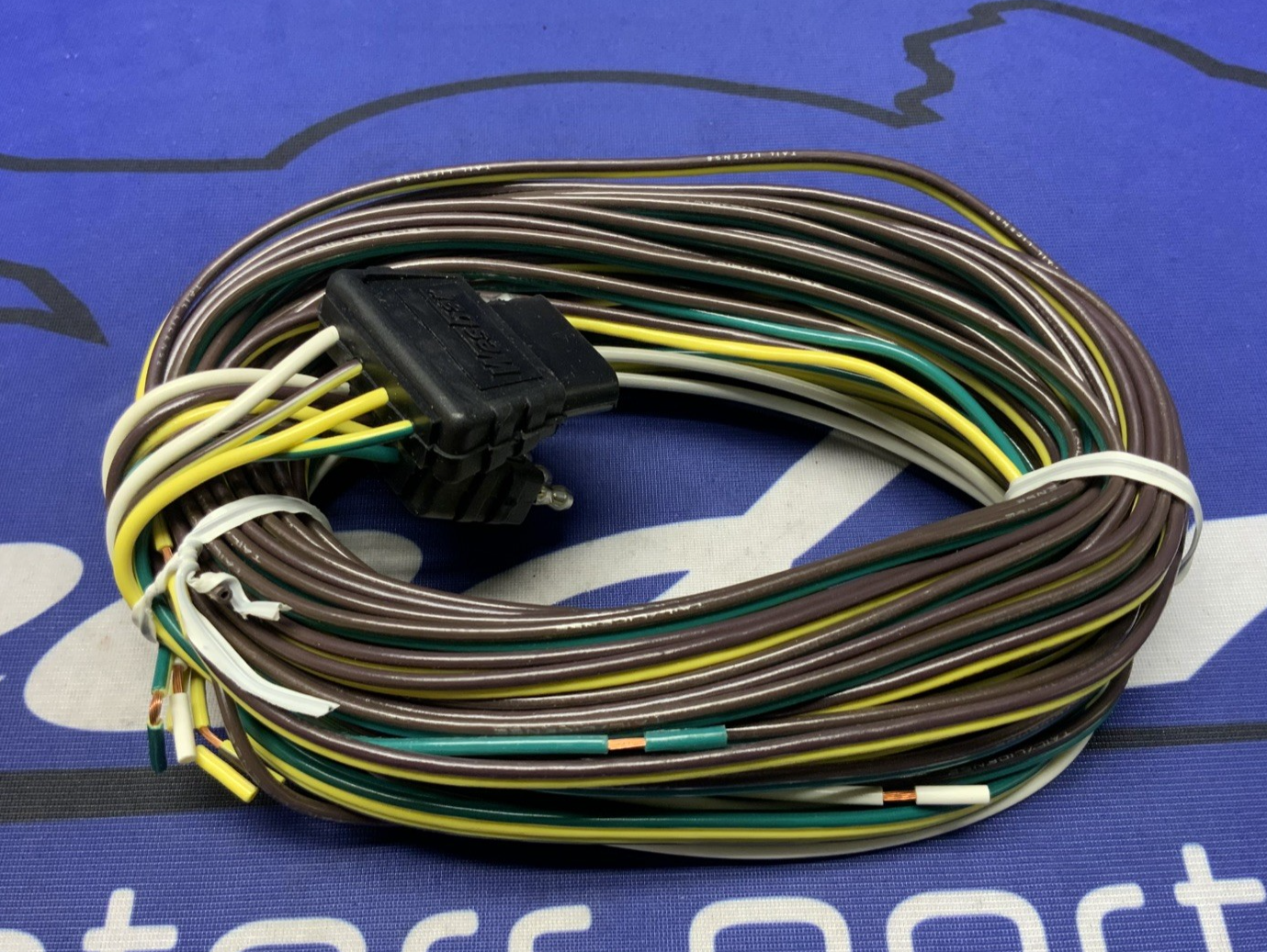 Wesbar Wiring Connector, 4-Way Flat Trailer End, 25ft. Length Wire 707103