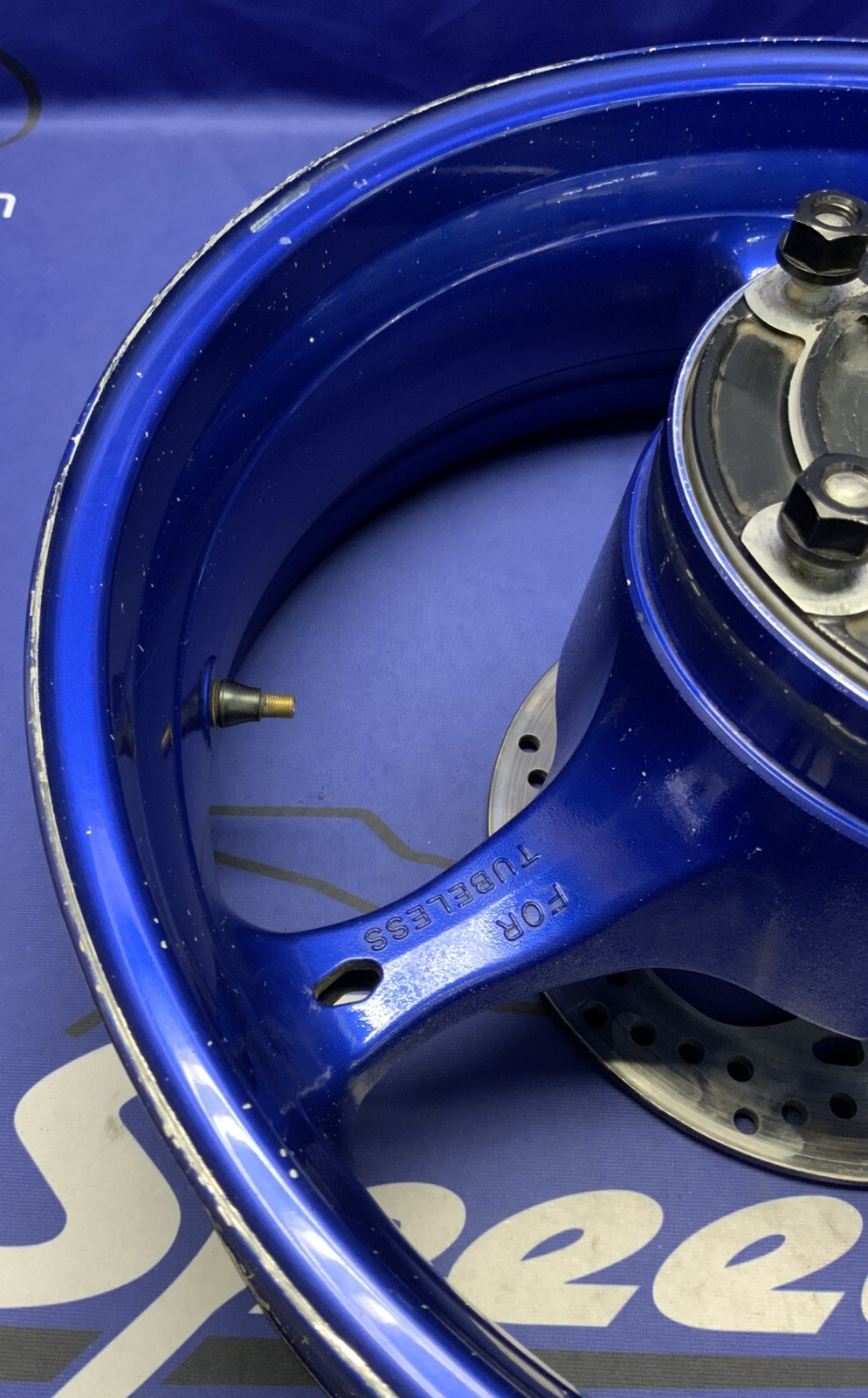 Suzuki Rear Wheel W/ Brake Rotor (Blue) GSXR 600/750 2006-07 OEM 64111-01H00-YLY