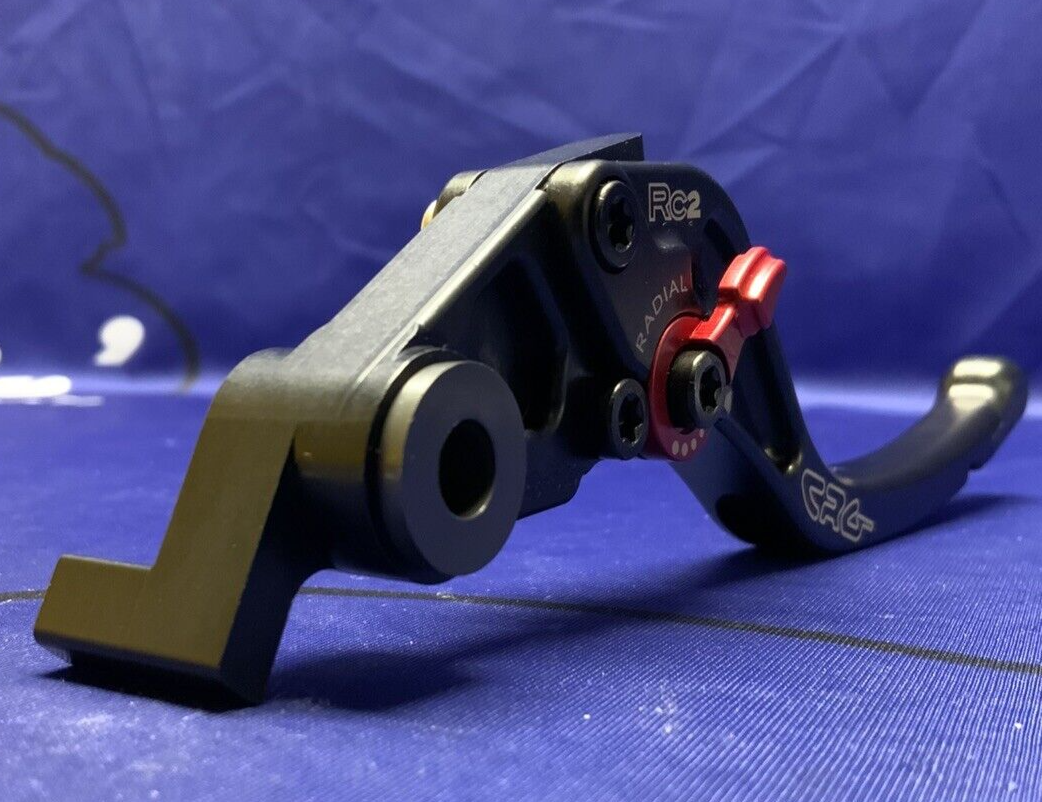 CRG RC2 Brake Lever Standard Black & Red Hypermotard 2007-2008 2RB-513-T-B