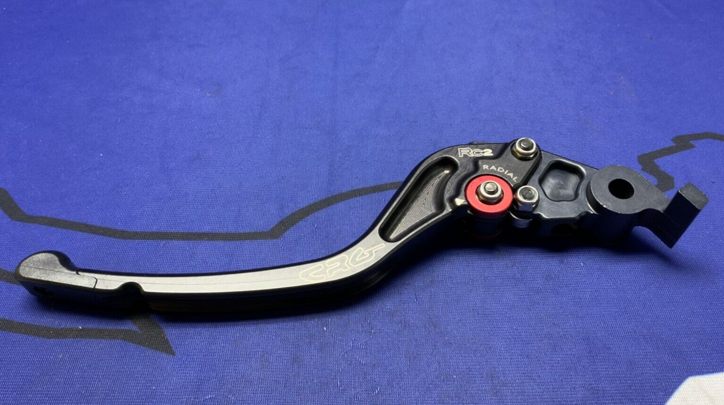 CRG RC2 Brake Lever Standard Black & Red Hypermotard 2007-2008 2RB-513-T-B