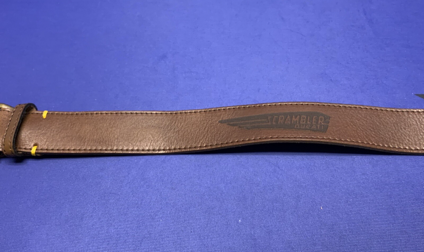 Ducati Scrambler Logo Leather Belt (Brown) 110 cm OEM 987691899