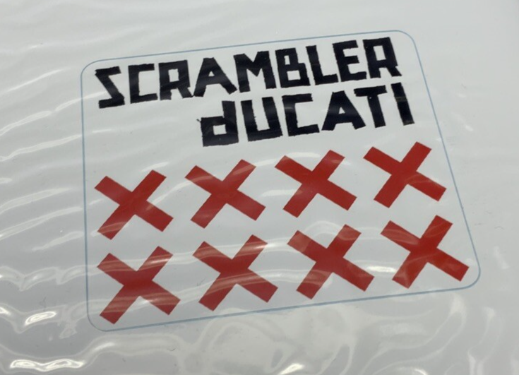 Ducati "Lifestyle Logo" Scrambler Stickers OEM 987691868