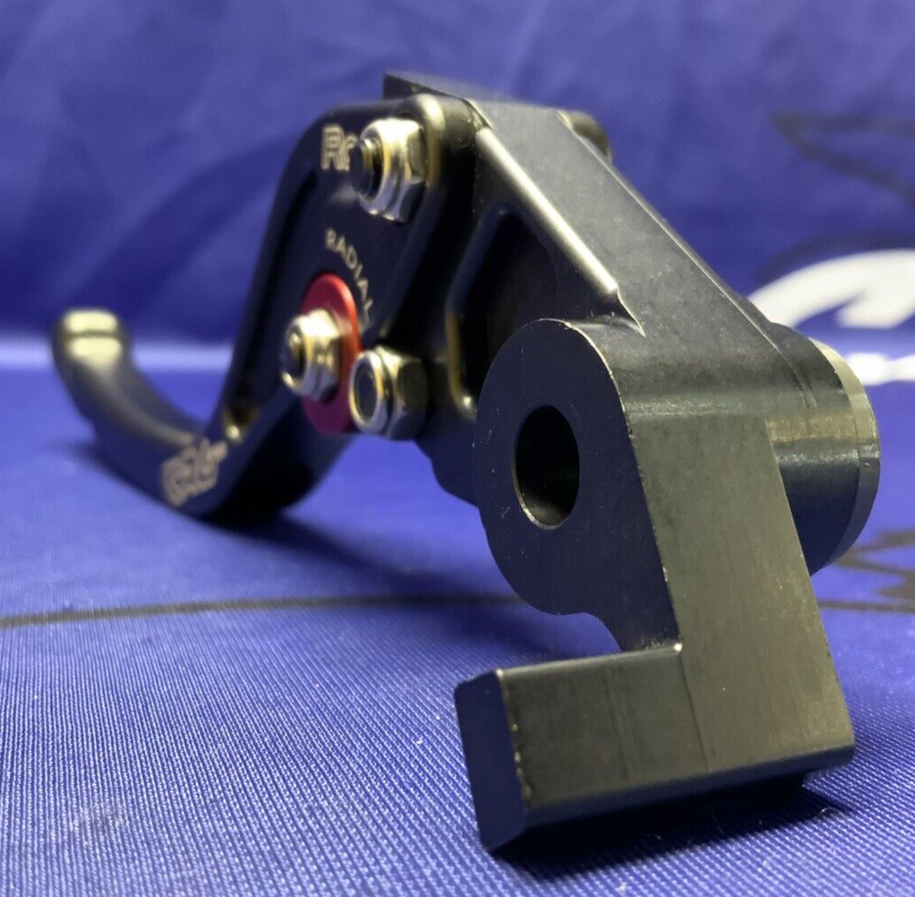 CRG RC2 Brake Lever Standard Black & Red Hypermotard 2007-2008 2RB-513-T-B