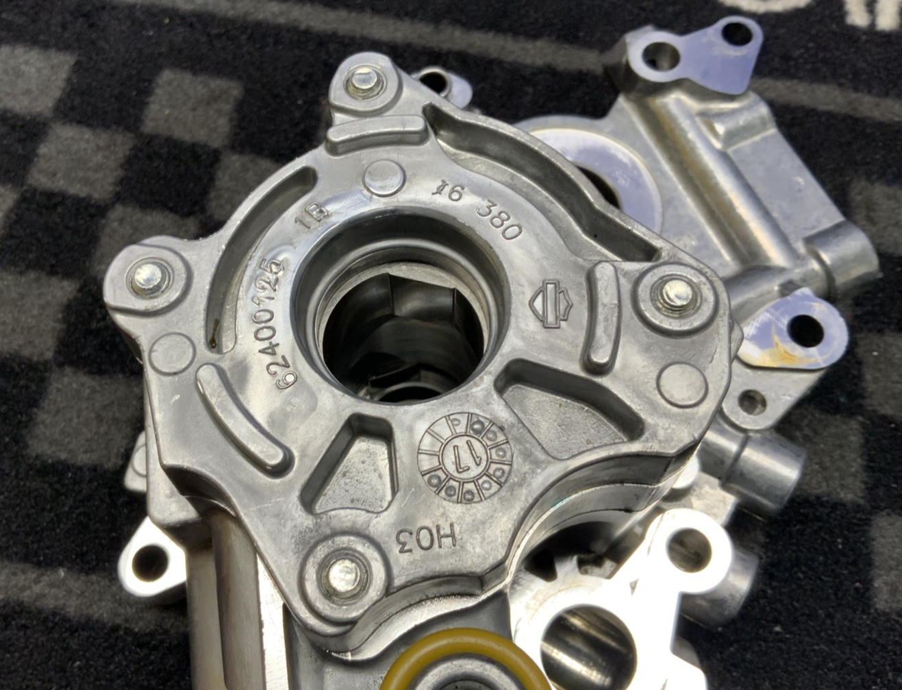 H-D Cam Shaft Support Plate W/ Oil Pump Assy Ultra Limited 2018-24 OEM 25400133