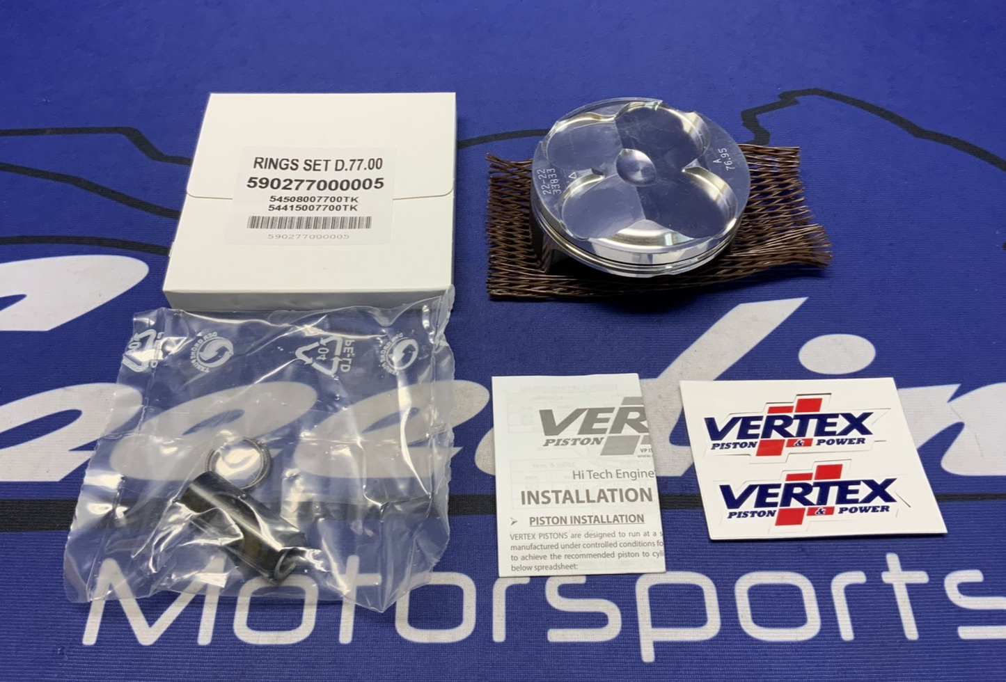 Vertex Piston Kit Forged 76.95/STD 13.75:1 RMZ 250 2016-2022 24122A