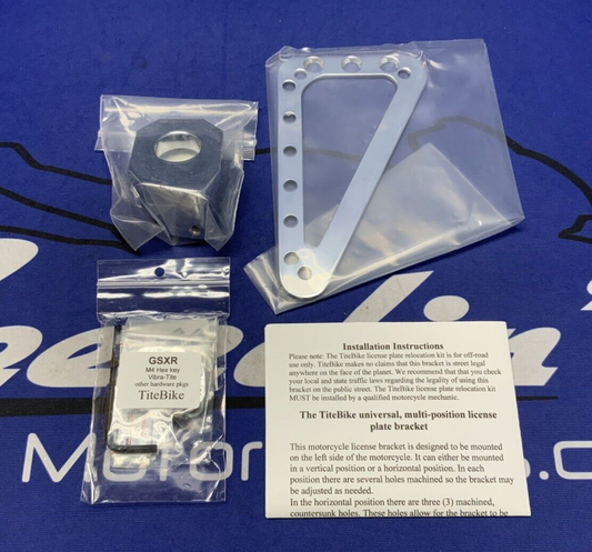 Tite Bike License Plate Relocation Kit GSXR 600/750 2001-2006 1T-0011C