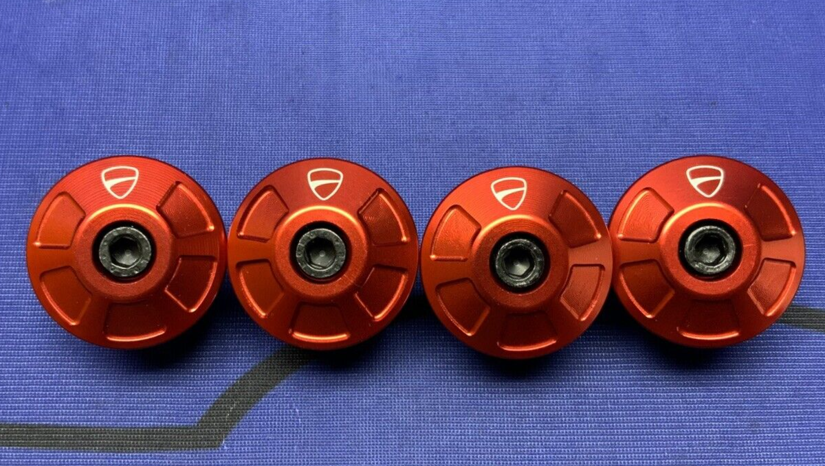 Ducati Frame Plugs (Red) Monster 797 2017-2021 OEM 97380781A