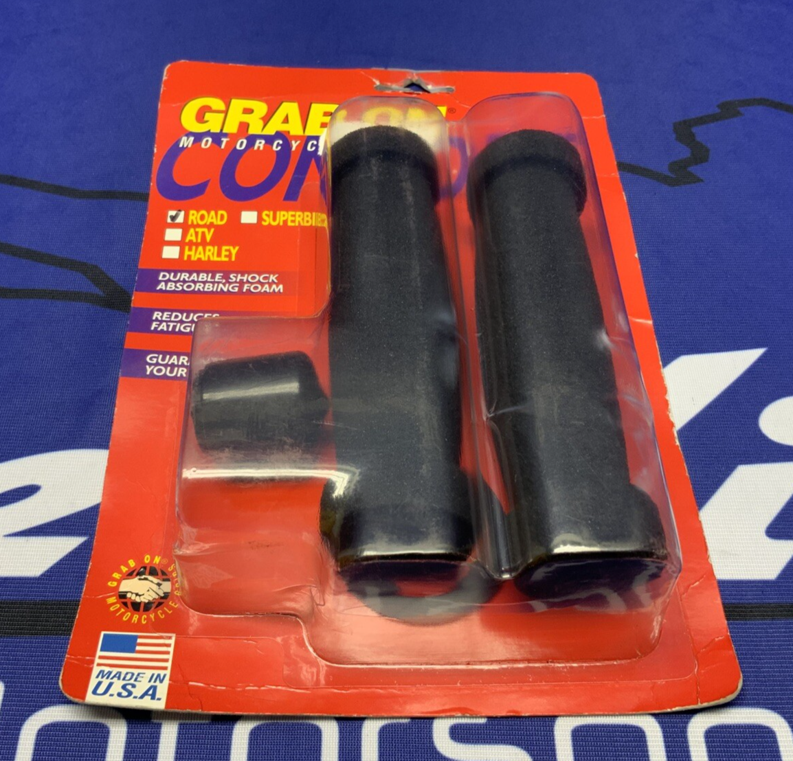 Grab On Black Comfort Road Grips 7/8 in. x 5 in. x 1.4 in 179221