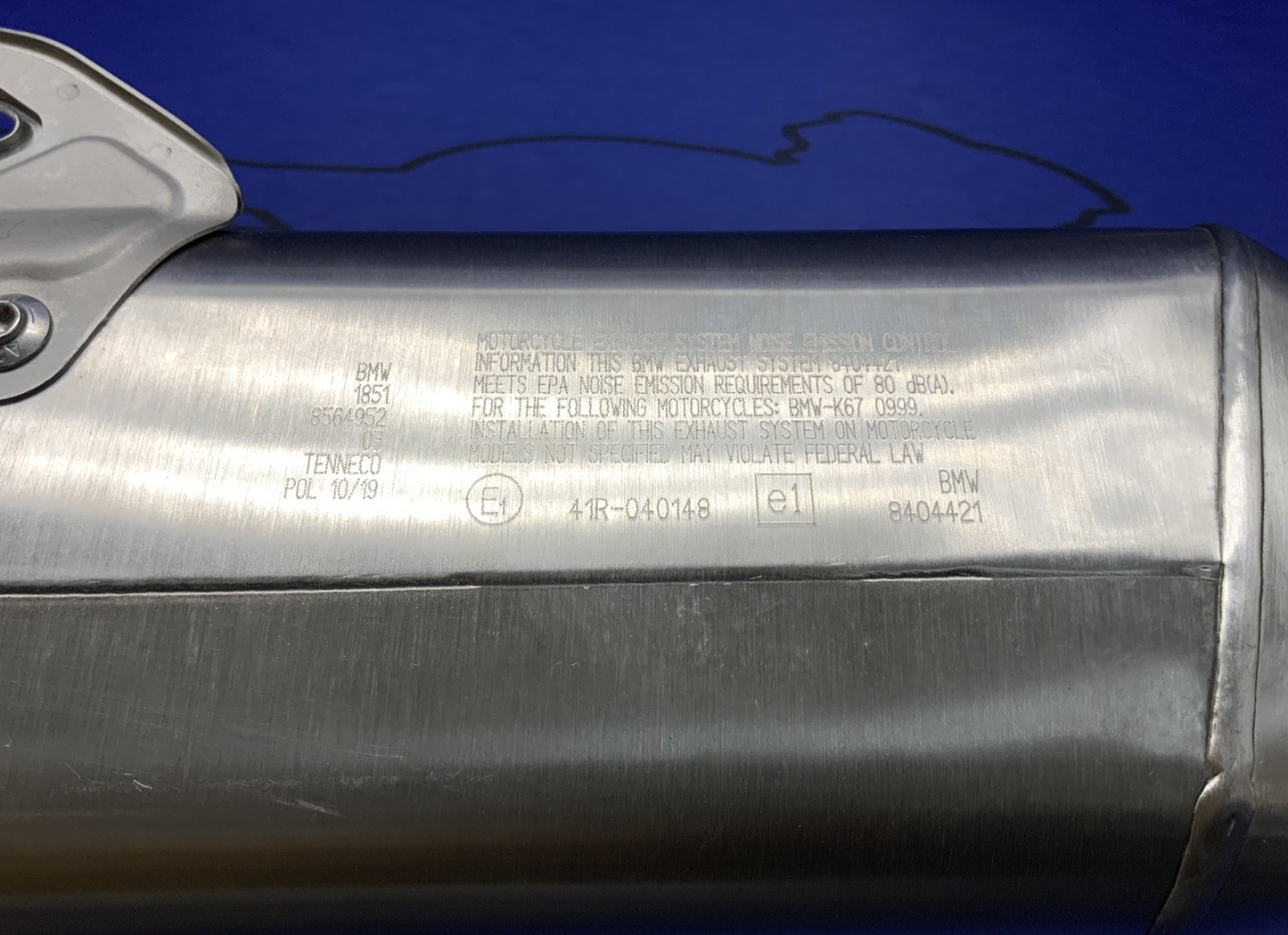 BMW Exhaust Muffler S1000RR 2019-2025 OEM 18518564952