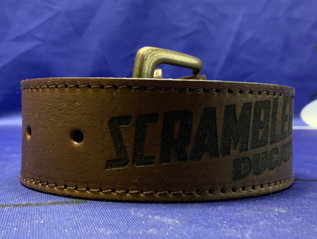 Ducati Scrambler Logo Leather Belt (Brown) 100 cm OEM 987691895