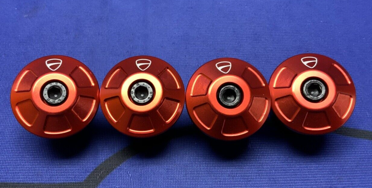 Ducati Frame Plugs (Red) Monster 797 2017-2021 OEM 97380781A