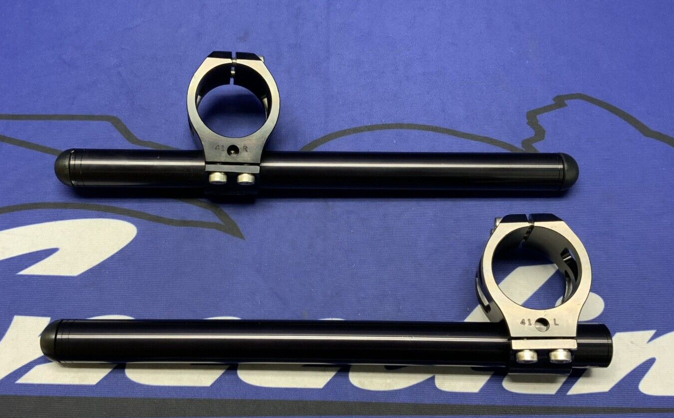 Driven Racing Standard Clip-On Handle Bar Set Left & Right (Black) 41mm DCLO-41