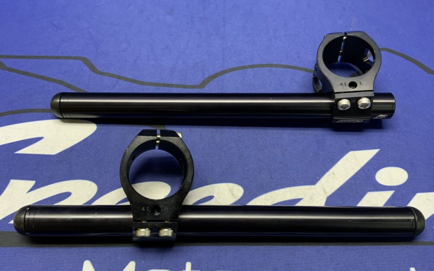Driven Racing Standard Clip-On Handle Bar Set Left & Right (Black) 41mm DCLO-41