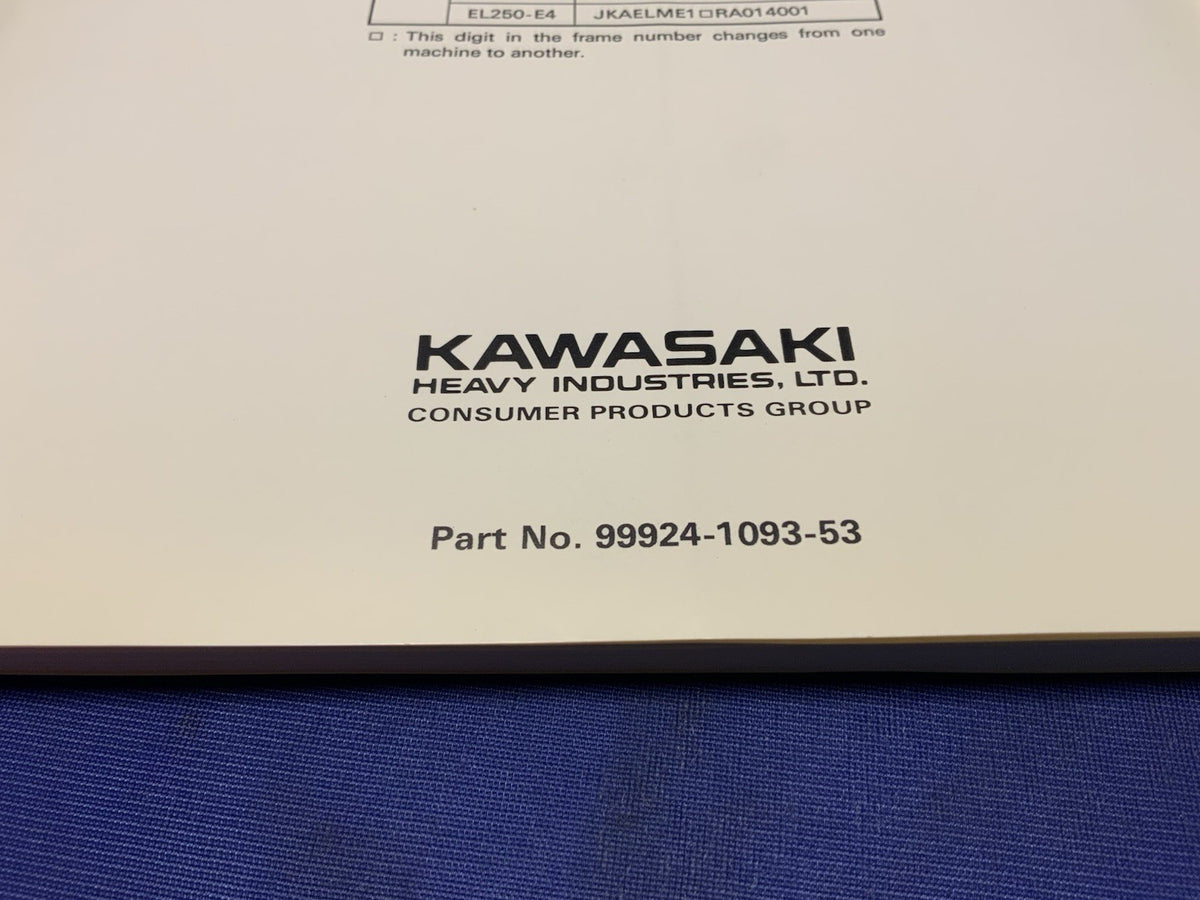 Kawasaki Eliminator Service Manual 250/HS 1988-1994 OEM 99924-1093-53
