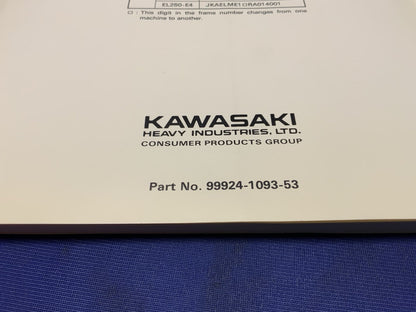 Kawasaki Eliminator Service Manual 250/HS 1988-1994 OEM 99924-1093-53