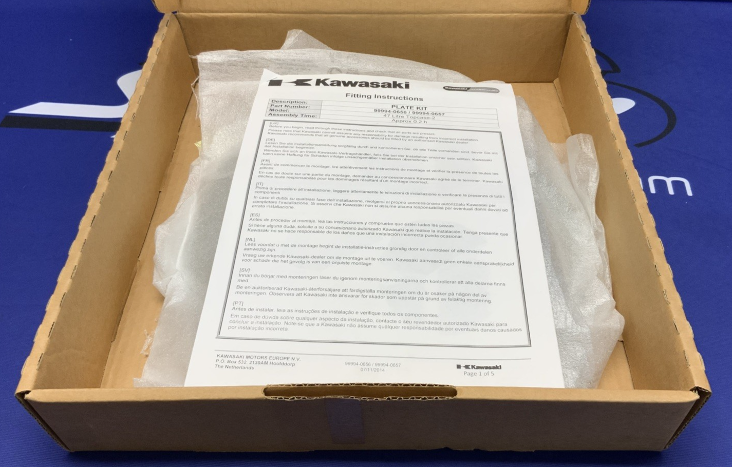Kawasaki Top Case Cover (Silver) Versys 1000 SE LT+ 2019-2023 OEM 99994-0657