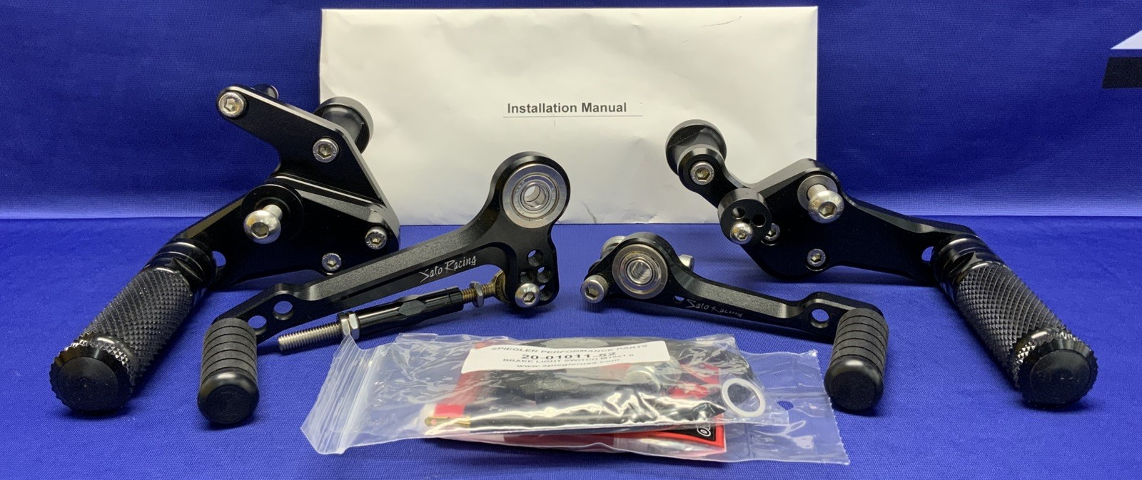 Sato Racing Rear Set Assembly Scrambler 2015-2022 D-SCRAMRS-BK