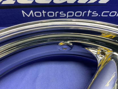 Kawasaki Front & Rear Wheel (Chrome) ZX-6R/636 2003-2004 OEM 41073-0112-R2