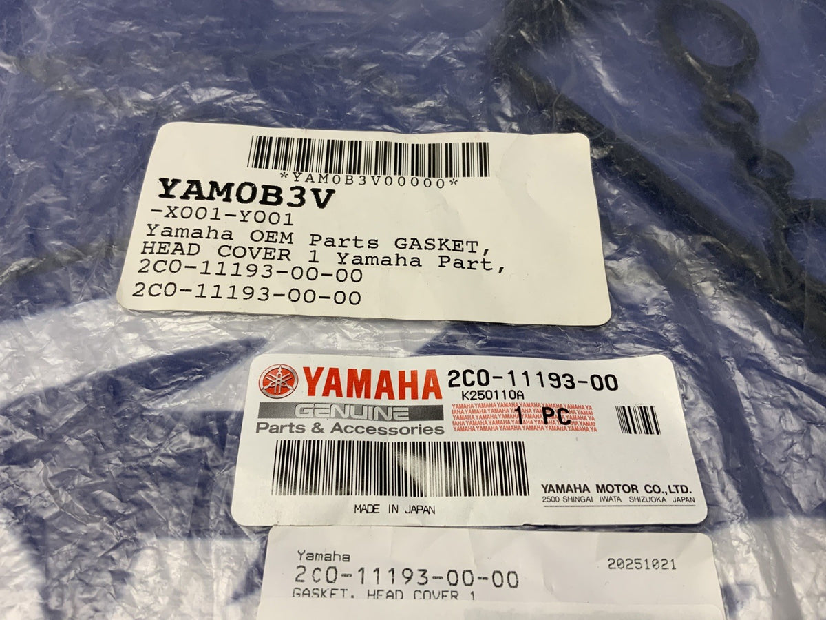 Yamaha Cylinder Head Valve Cover Gasket YZF-R6 2023-2026 OEM 2C0-11193-00
