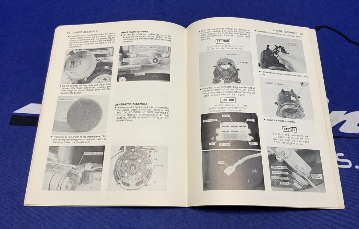 Kawasaki KG700/1000B Service Manual 1977-1982 OEM 99964-0019-01