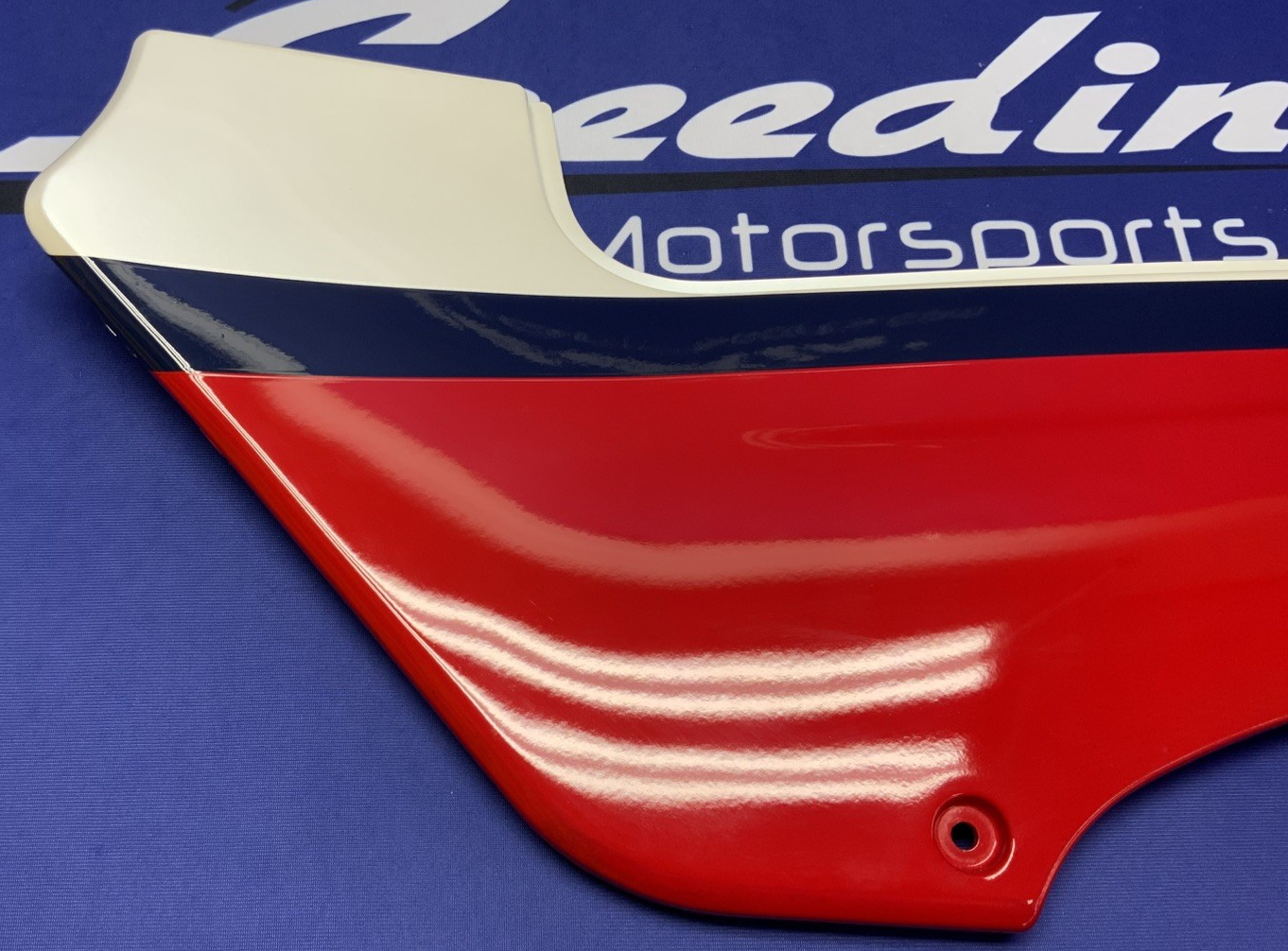 Kawasaki Left Side Cover (Red, White & Blue) Ninja 600 85-86 OEM 36002-5195-P9