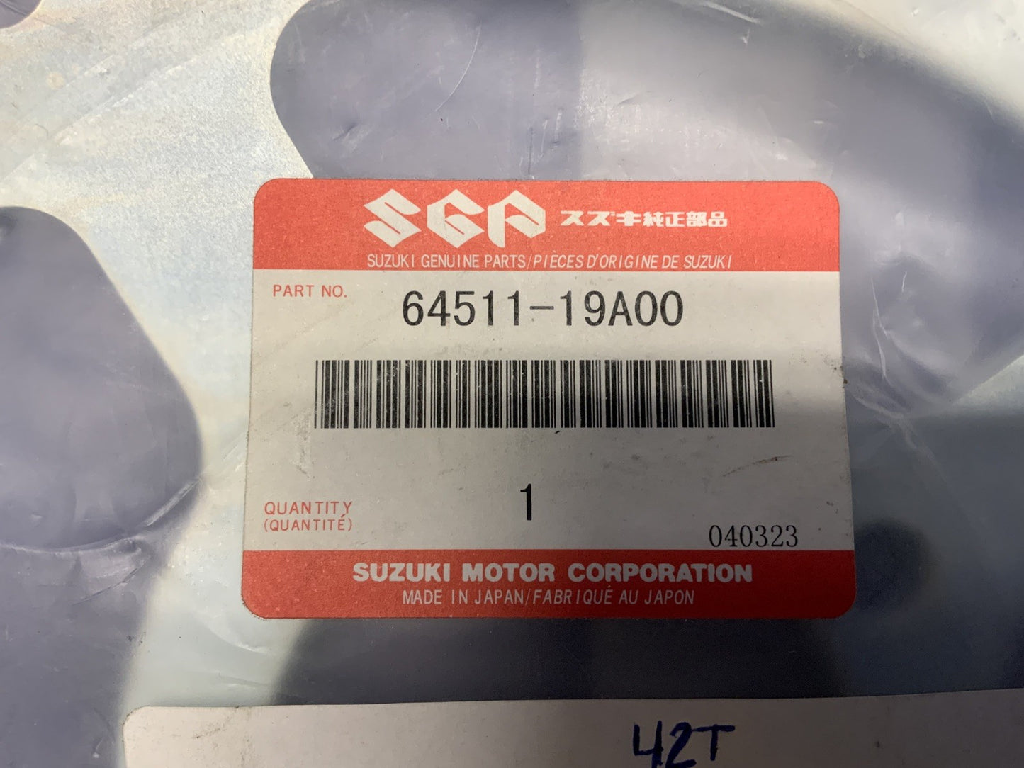 Suzuki Rear Sprocket LT250R QuadRacer 1985-1992 520 42 Tooth OEM 64511-19A00