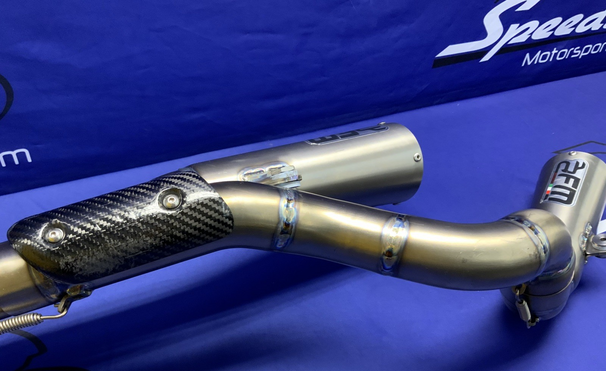 FM Projects Custom Rear Slip On Dual Exhaust System Aprilia RSV4RR 2015-2016 