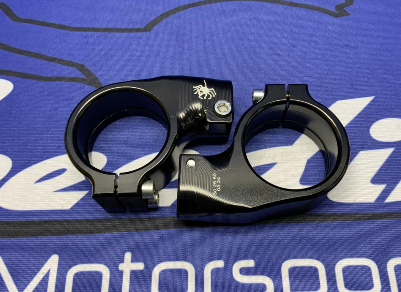 Spider Billet Clip-Ons 25 Offset 50mm 50.25.50-1