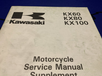 Kawasaki KX60/80/100 Motorcycle Service Manual 1988-1989 OEM 99924-1123-51