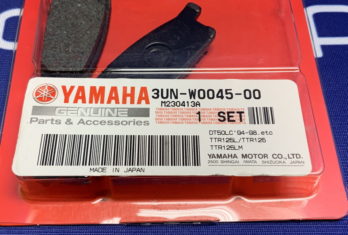 Yamaha Front Brake Pad Kit TTR125L 2000-2015 OEM 3UN-W0045-00-00
