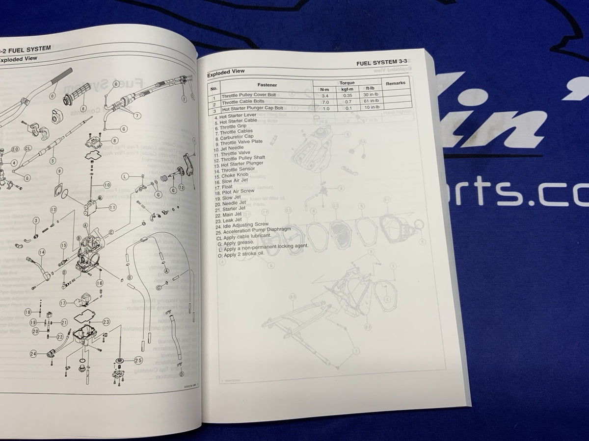 Kawasaki KX250F Service Manual 2006-2008 OEM 99924-1354-04
